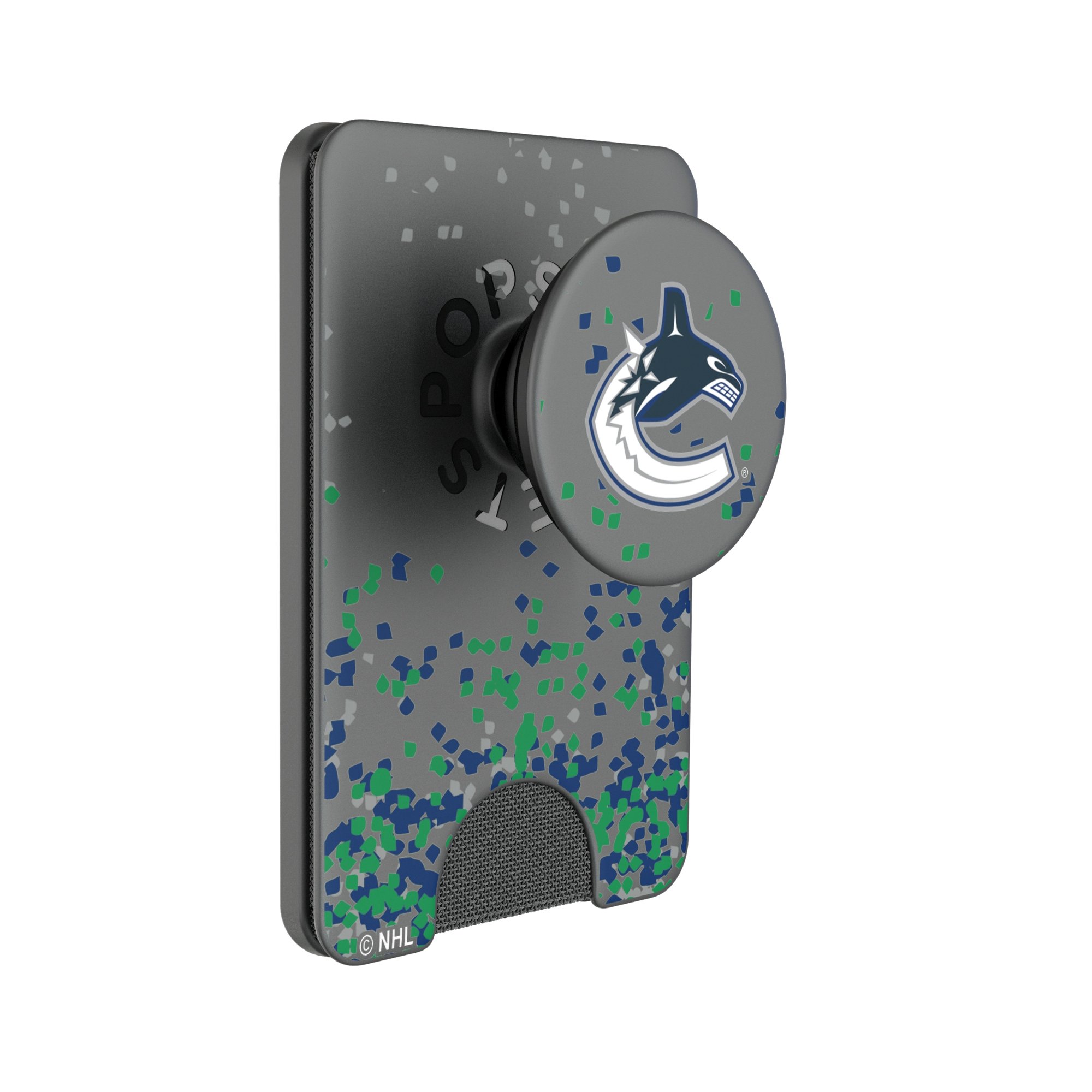 Keyscaper Vancouver Canucks Confetti PopSockets Magnetic Wallet