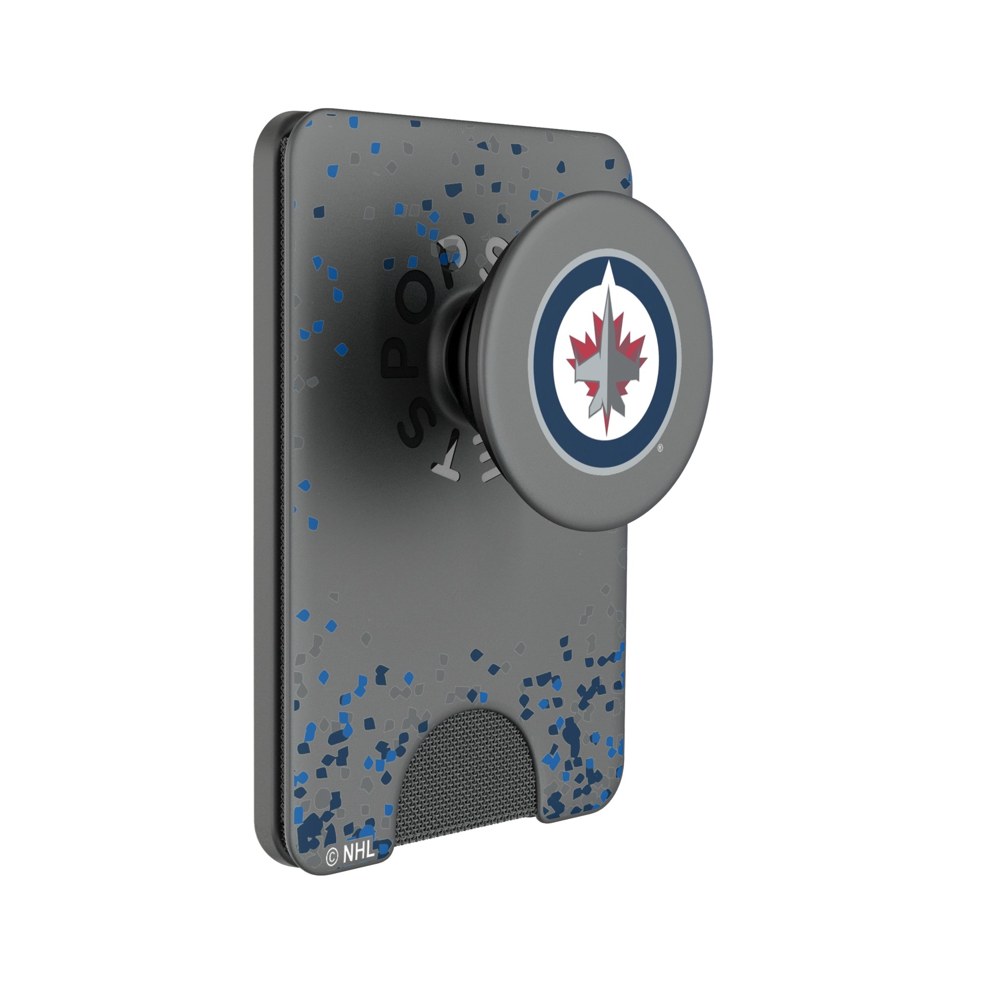 Keyscaper Winnipeg Jets Confetti PopSockets Magnetic Wallet