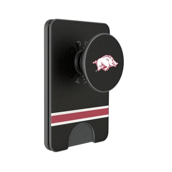 Keyscaper Arkansas Razorbacks Stripe PopSockets Magnetic Wallet