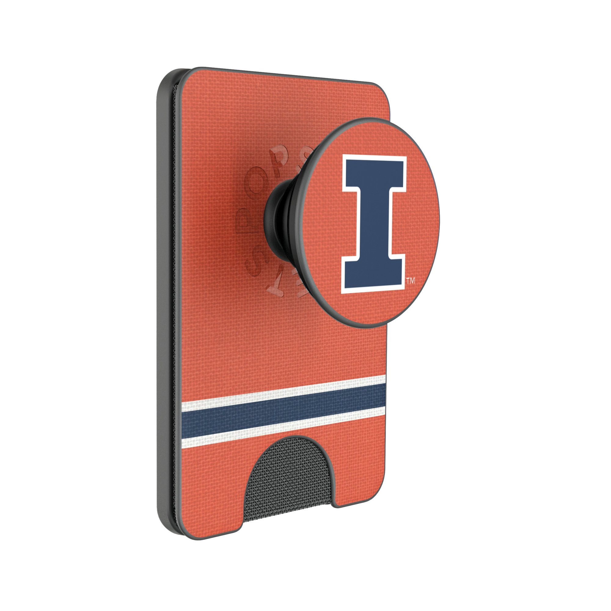 Keyscaper Illinois Fighting Illini Stripe PopSockets Magnetic Wallet