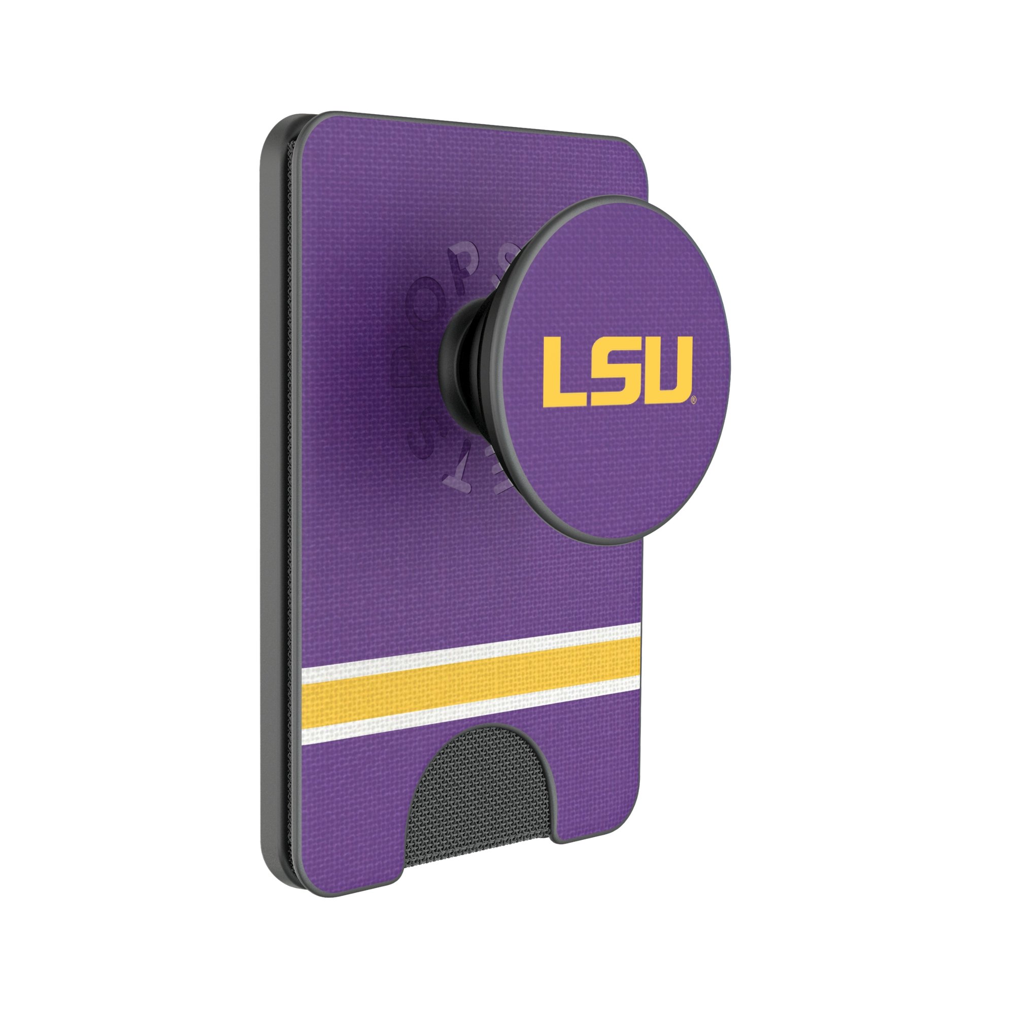 Keyscaper LSU Tigers Stripe PopSockets Magnetic Wallet