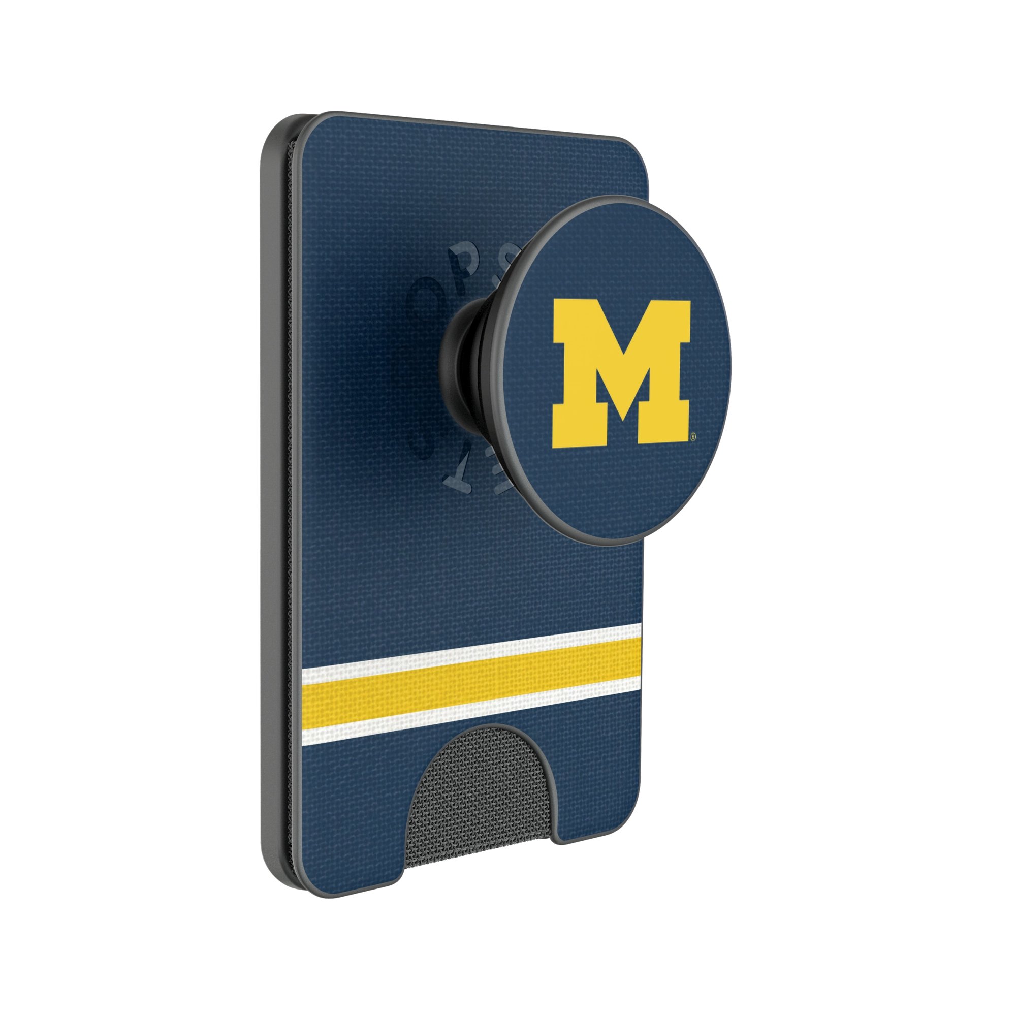 Keyscaper Michigan Wolverines Stripe PopSockets Magnetic Wallet