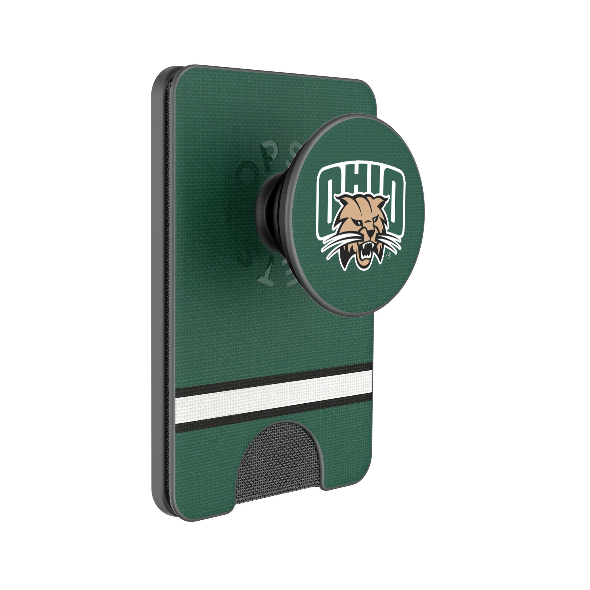Keyscaper Ohio Bobcats Stripe PopSockets Magnetic Wallet