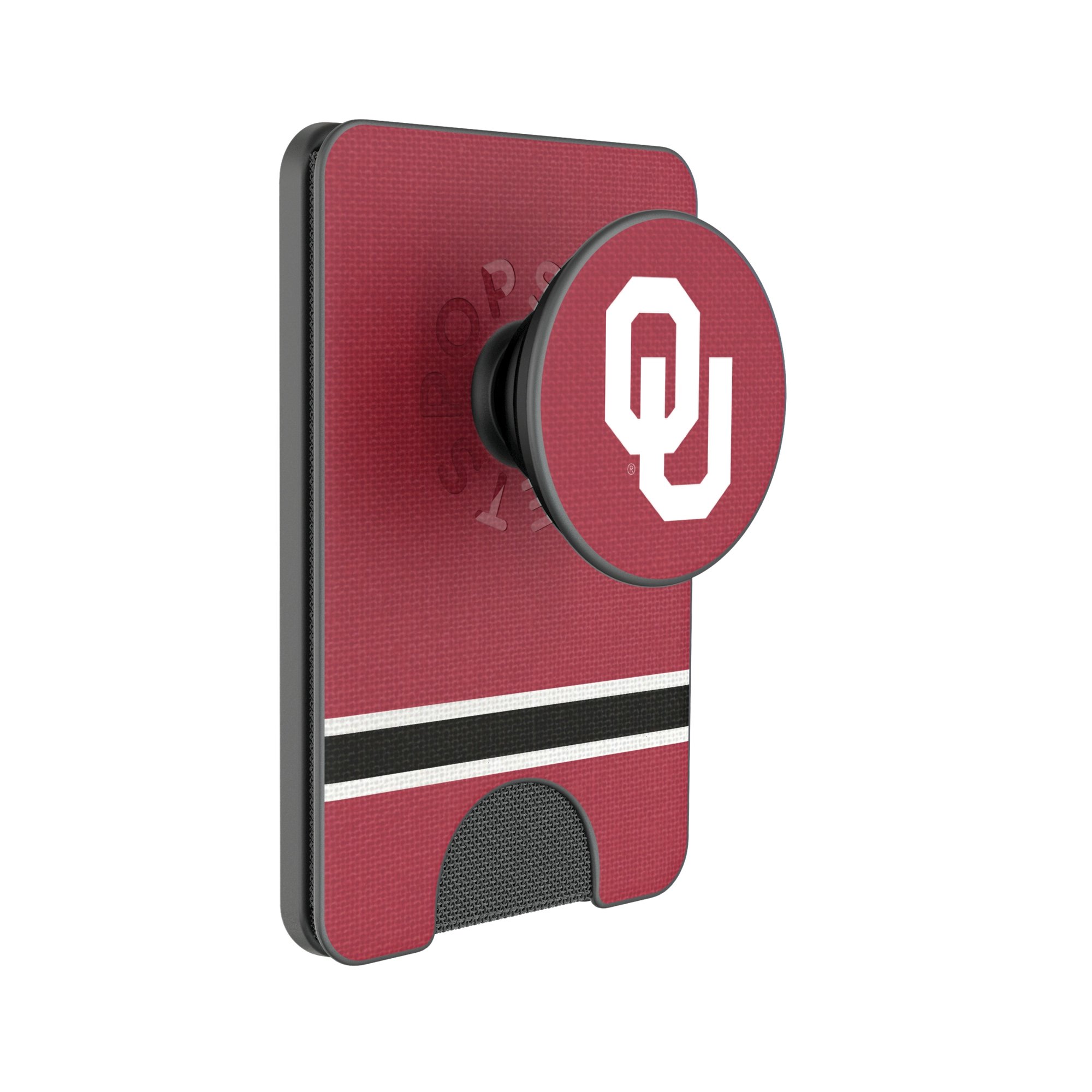 Keyscaper Oklahoma Sooners Stripe PopSockets Magnetic Wallet