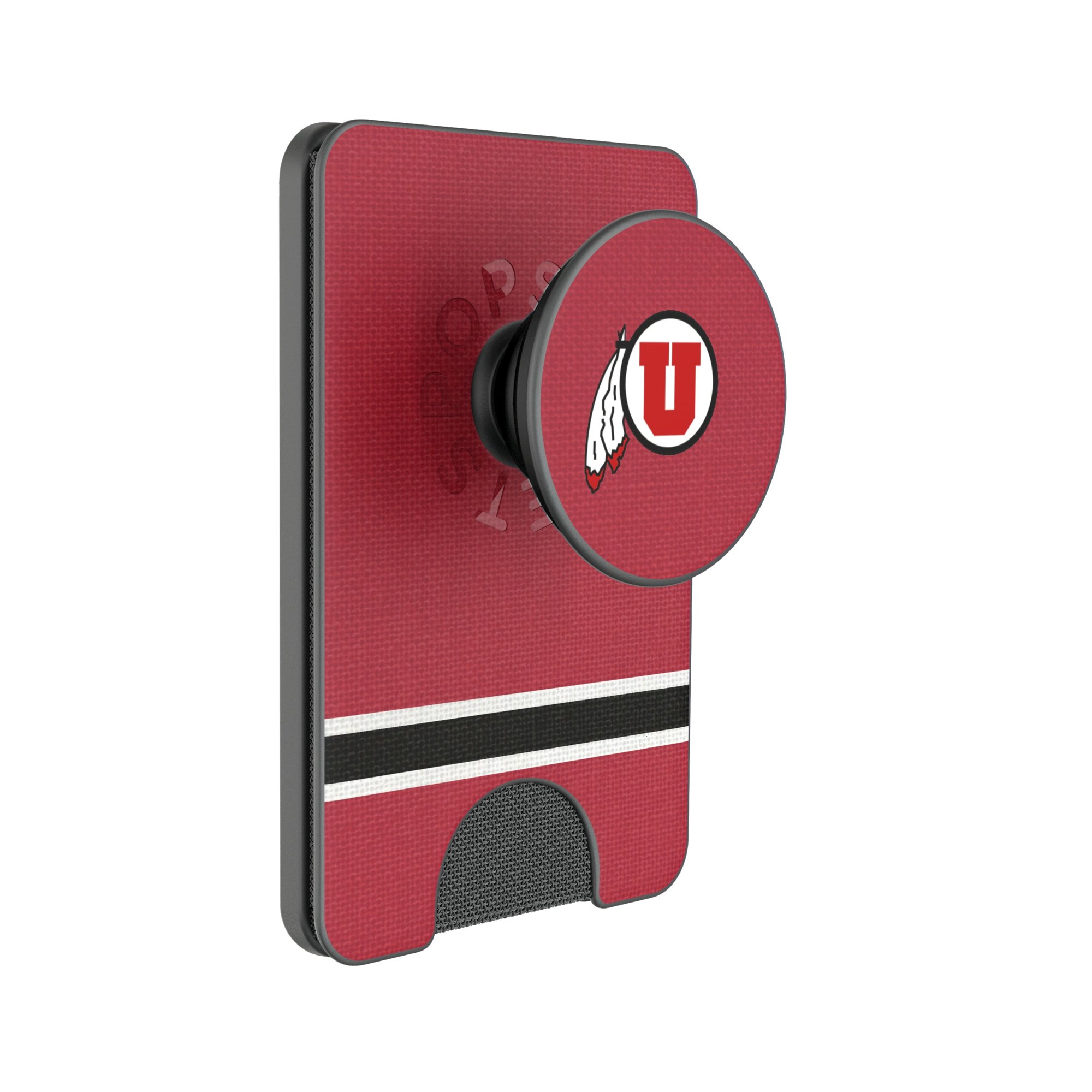 Keyscaper Utah Utes Stripe PopSockets Magnetic Wallet