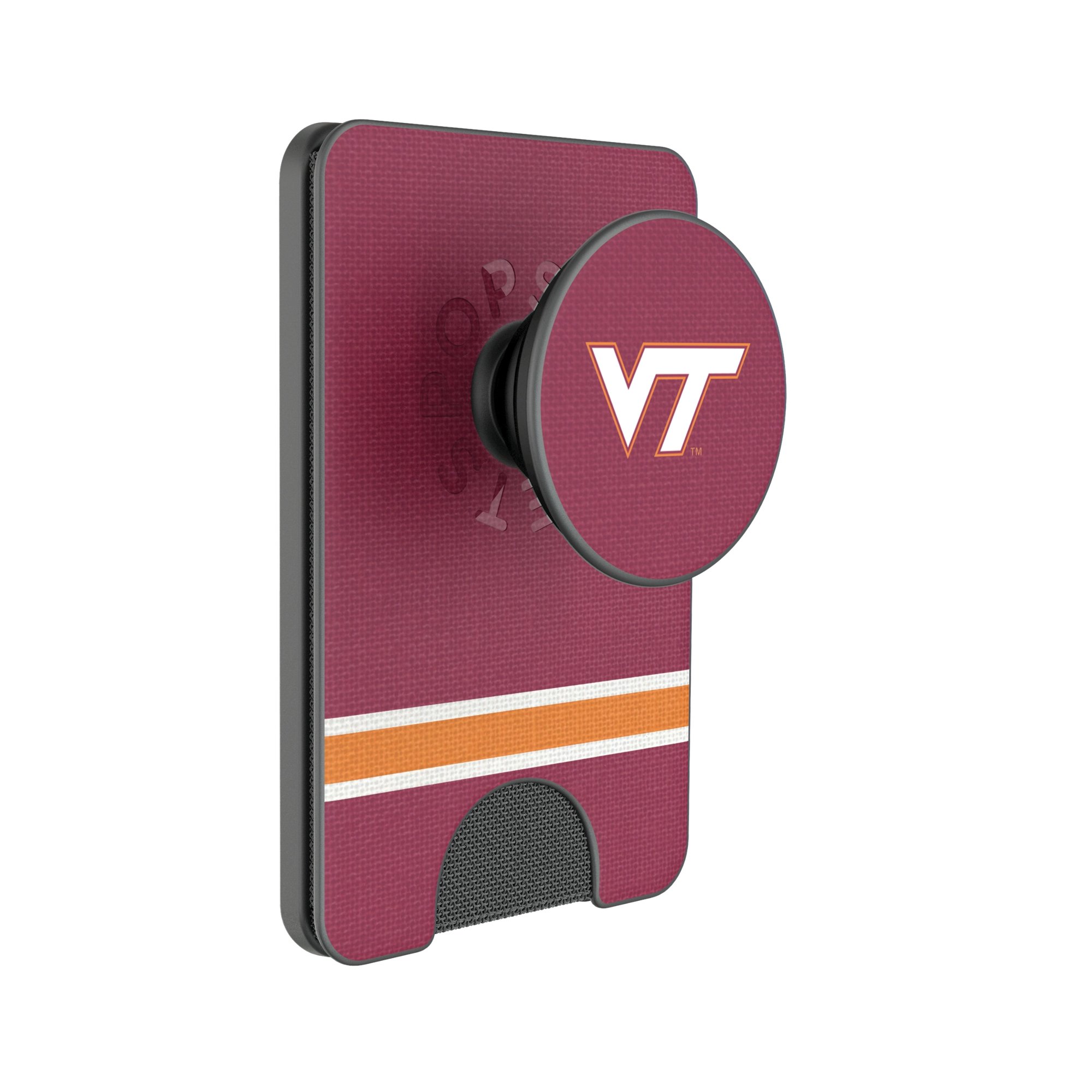 Keyscaper Virginia Tech Hokies Stripe PopSockets Magnetic Wallet