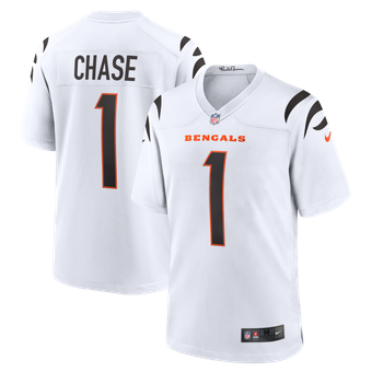 Men's Nike Ja'Marr Chase White Cincinnati Bengals Game Jersey