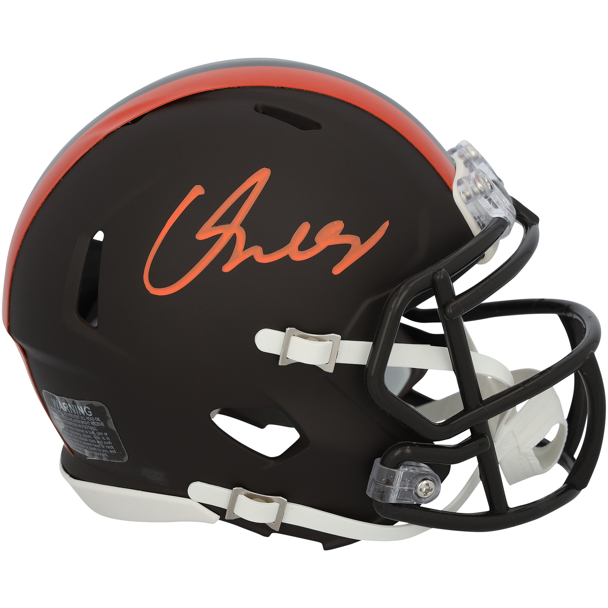 Carson Schwesinger Cleveland Browns Autographed Riddell 2025 Alternate Speed Mini Helmet