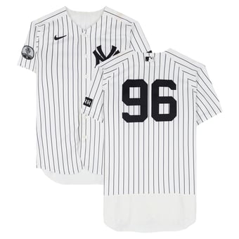 George Lombard Jr. New York Yankees Player-Worn #96 White Pinstripe Jersey vs. New York Mets on September 13, 2026
