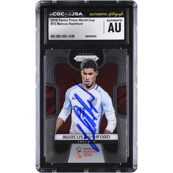 Marcus Rashford England National Team Autographed 2018 Panini Prizm World Cup #72 CGC Authenticated Card