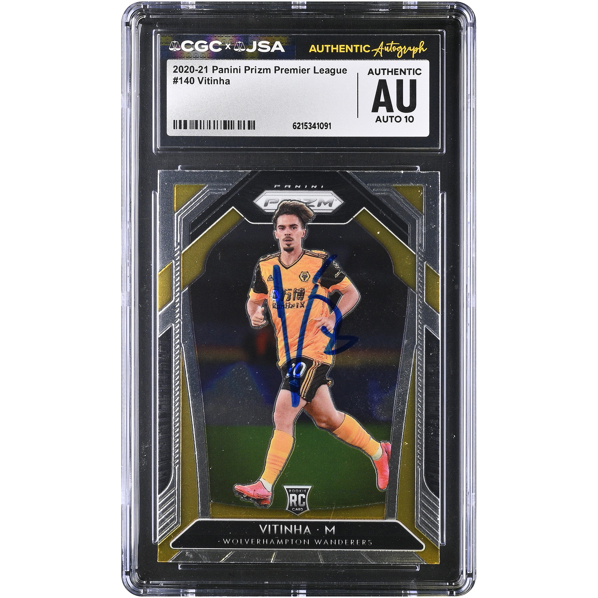 Vitinha Wolverhampton Wanderers Autographed 2020-21 Panini Prizm Premier League #140 CGC Authenticated AUTO 10 Rookie Card