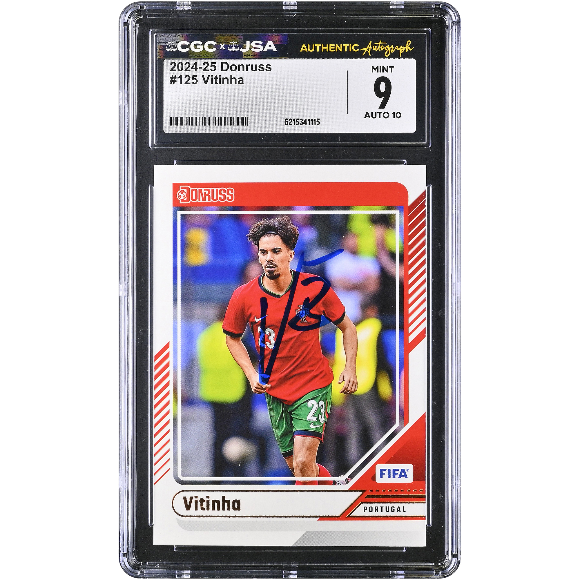 Vitinha Portugal National Team Autographed 2024-25 Panini Donruss #125 CGC Authenticated 9/10 Card
