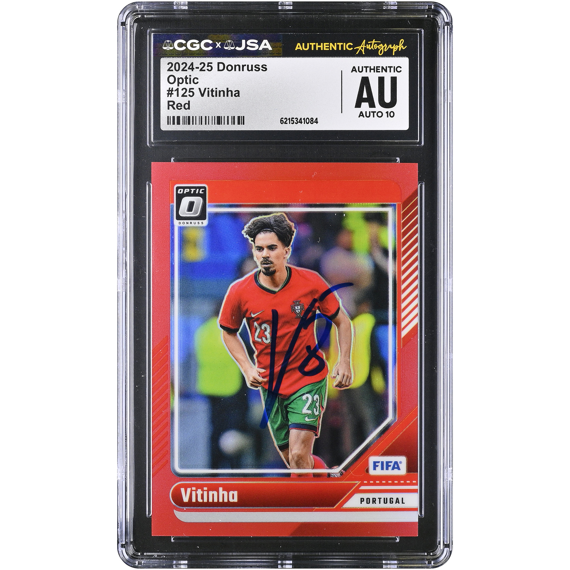 Vitinha Portugal National Team Autographed 2024-25 Panini Donruss Optic Red #125 #/299 CGC Authenticated AUTO 10 Card