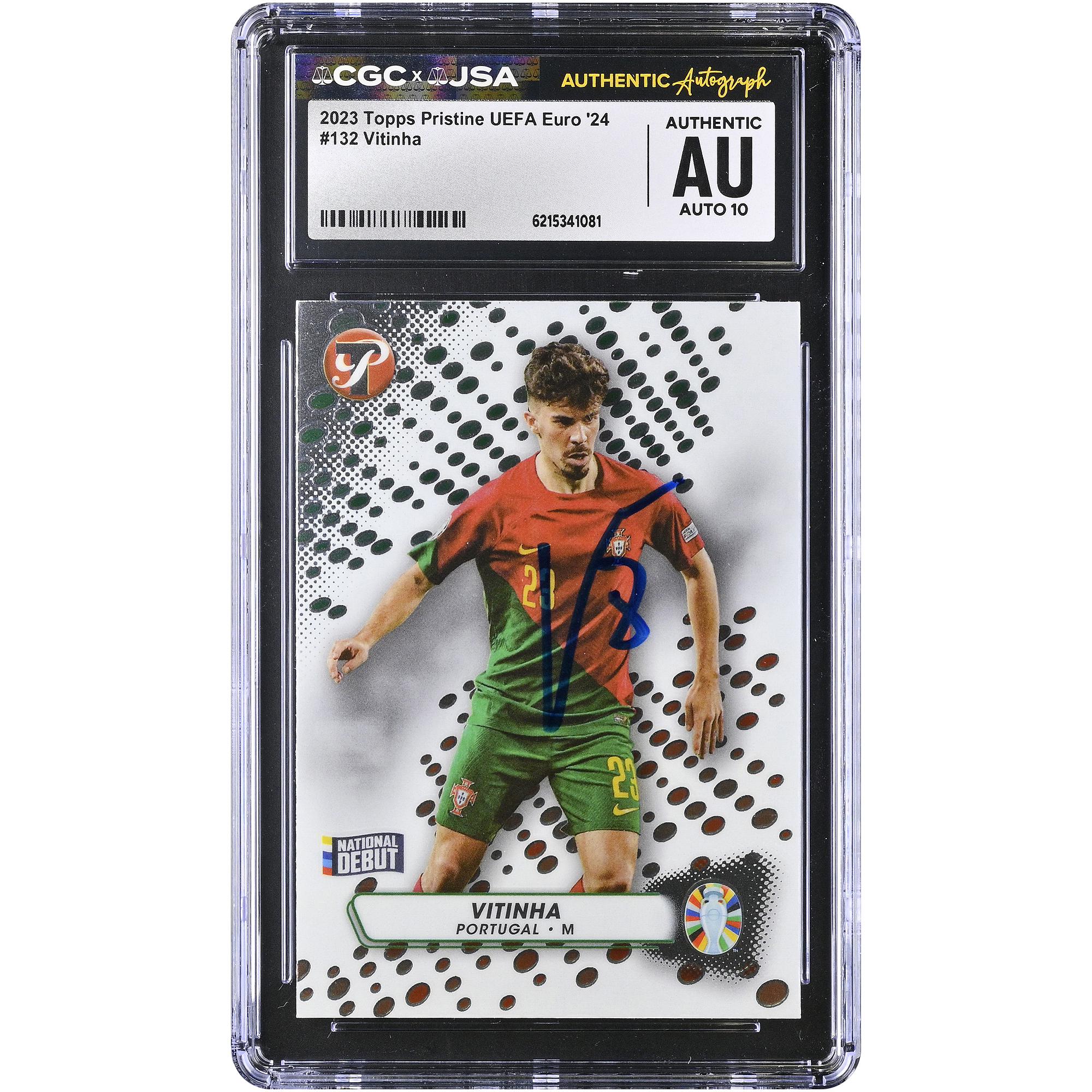 Vitinha Portugal National Team Autographed 2023 Topps Pristine UEFA Euro '24 #132 CGC Authenticated AUTO 10 Card