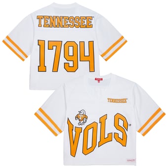Women's Mitchell & Ness White Tennessee Volunteers Cropped Fashion Jersey