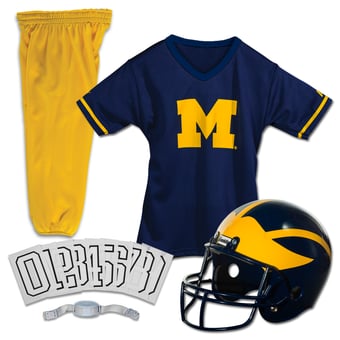 Youth Franklin Sports Michigan Wolverines NCAA Deluxe Uniform Set