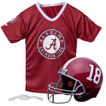 Youth Franklin Sports Alabama Crimson Tide NCAA Deluxe Helmet & Jersey Set