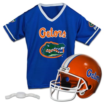 Youth Franklin Sports Florida Gators NCAA Deluxe Helmet & Jersey Set