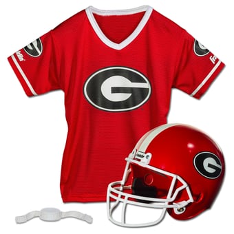 Youth Franklin Sports Georgia Bulldogs NCAA Deluxe Helmet & Jersey Set