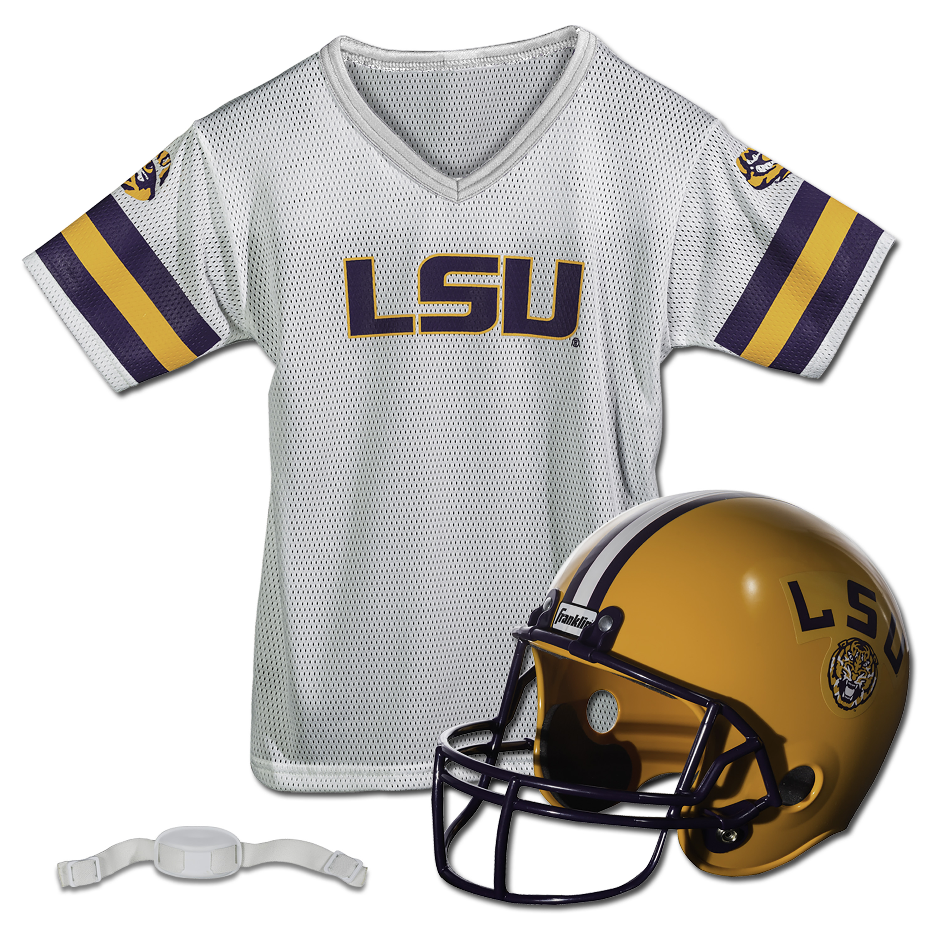 Youth Franklin Sports LSU Tigers NCAA Deluxe Helmet & Jersey Set