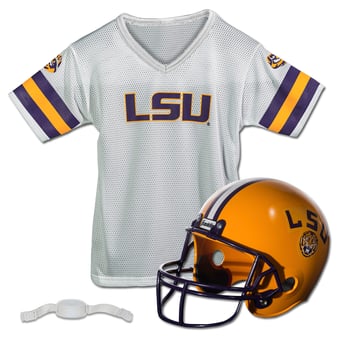 Youth Franklin Sports LSU Tigers NCAA Deluxe Helmet & Jersey Set