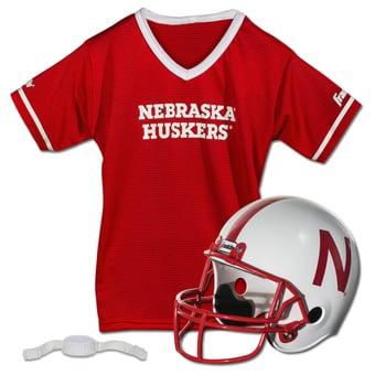 Youth Franklin Sports Nebraska Huskers NCAA Deluxe Helmet & Jersey Set