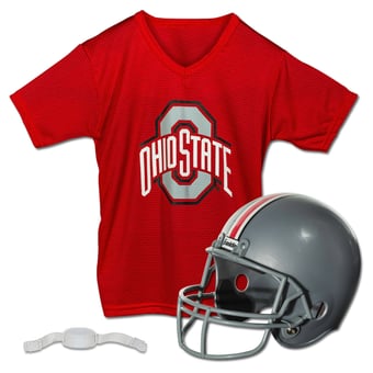 Youth Franklin Sports Ohio State Buckeyes NCAA Deluxe Helmet & Jersey Set