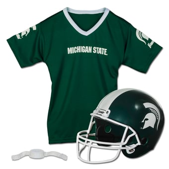 Youth Franklin Sports Michigan State Spartans NCAA Deluxe Helmet & Jersey Set