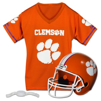 Youth Franklin Sports Clemson Tigers NCAA Deluxe Helmet & Jersey Set