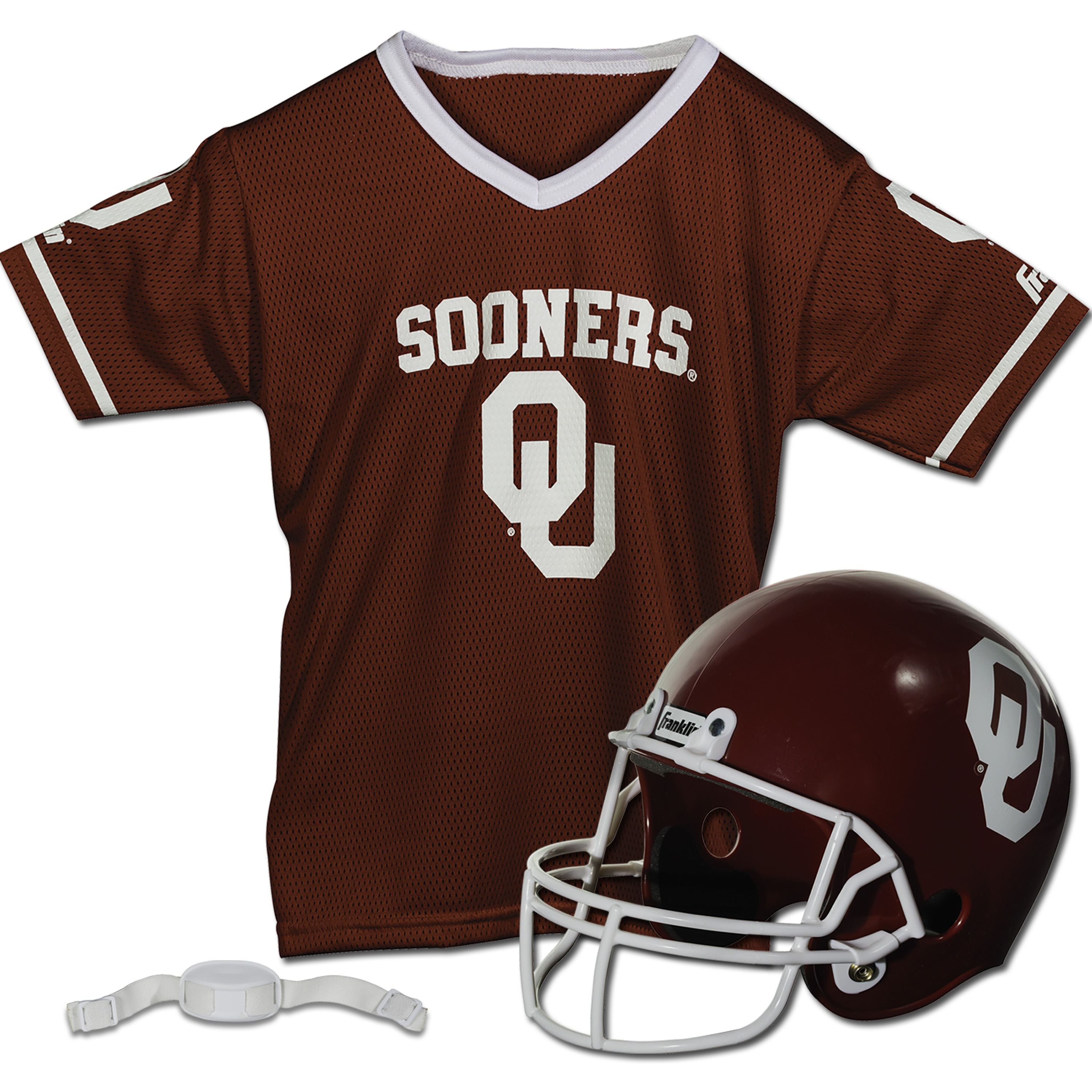 Youth Franklin Sports Oklahoma Sooners NCAA Deluxe Helmet & Jersey Set