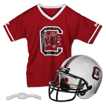 Youth Franklin Sports South Carolina Gamecocks NCAA Deluxe Helmet & Jersey Set