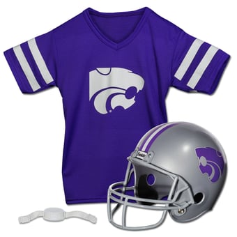 Youth Franklin Sports Kansas State Wildcats NCAA Deluxe Helmet & Jersey Set