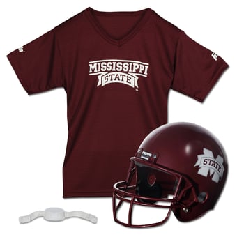 Youth Franklin Sports Mississippi State Bulldogs NCAA Deluxe Helmet & Jersey Set