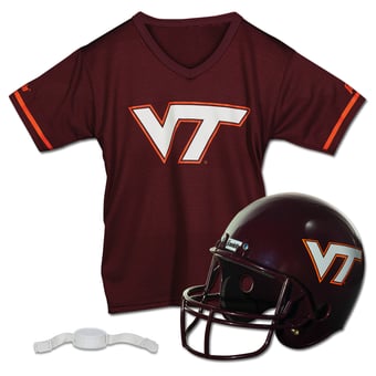 Youth Franklin Sports Virginia Tech Hokies NCAA Deluxe Helmet & Jersey Set
