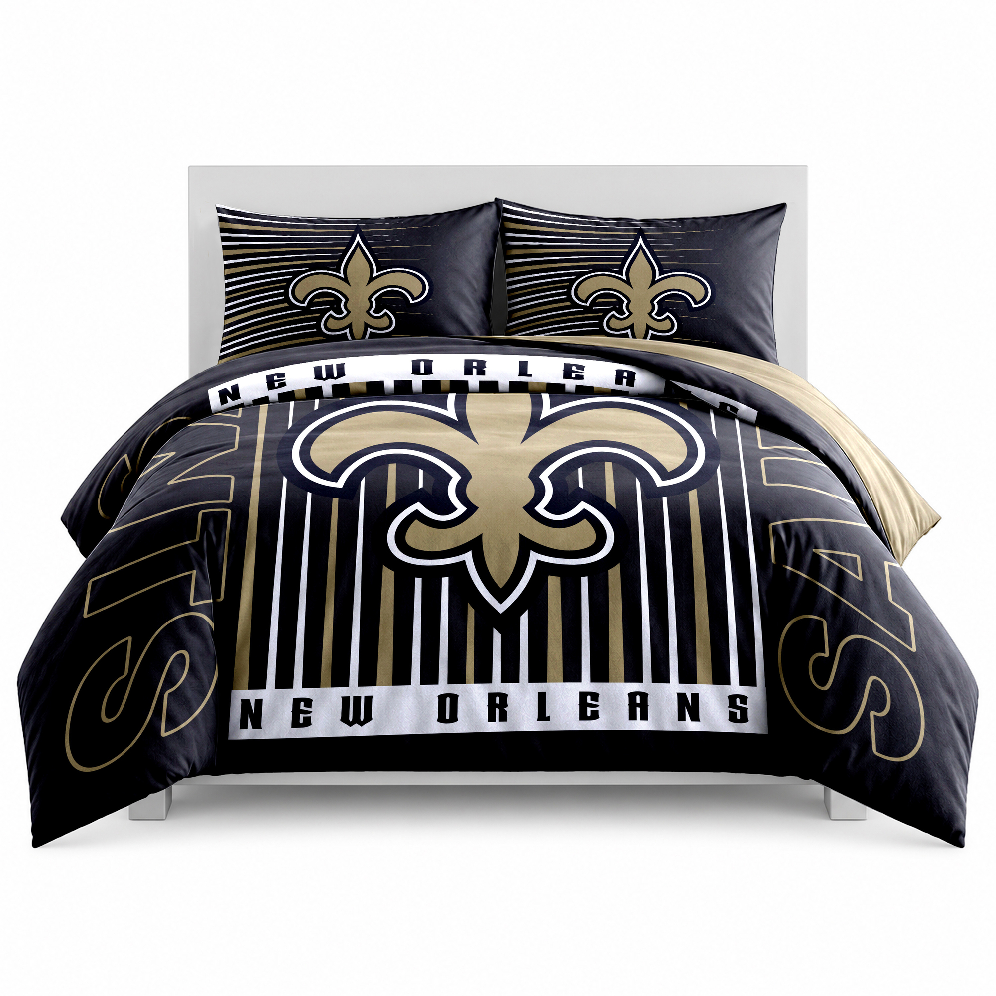 Logo Brands New Orleans Saints Momentum 5-Piece Full/Queen Bedding Set