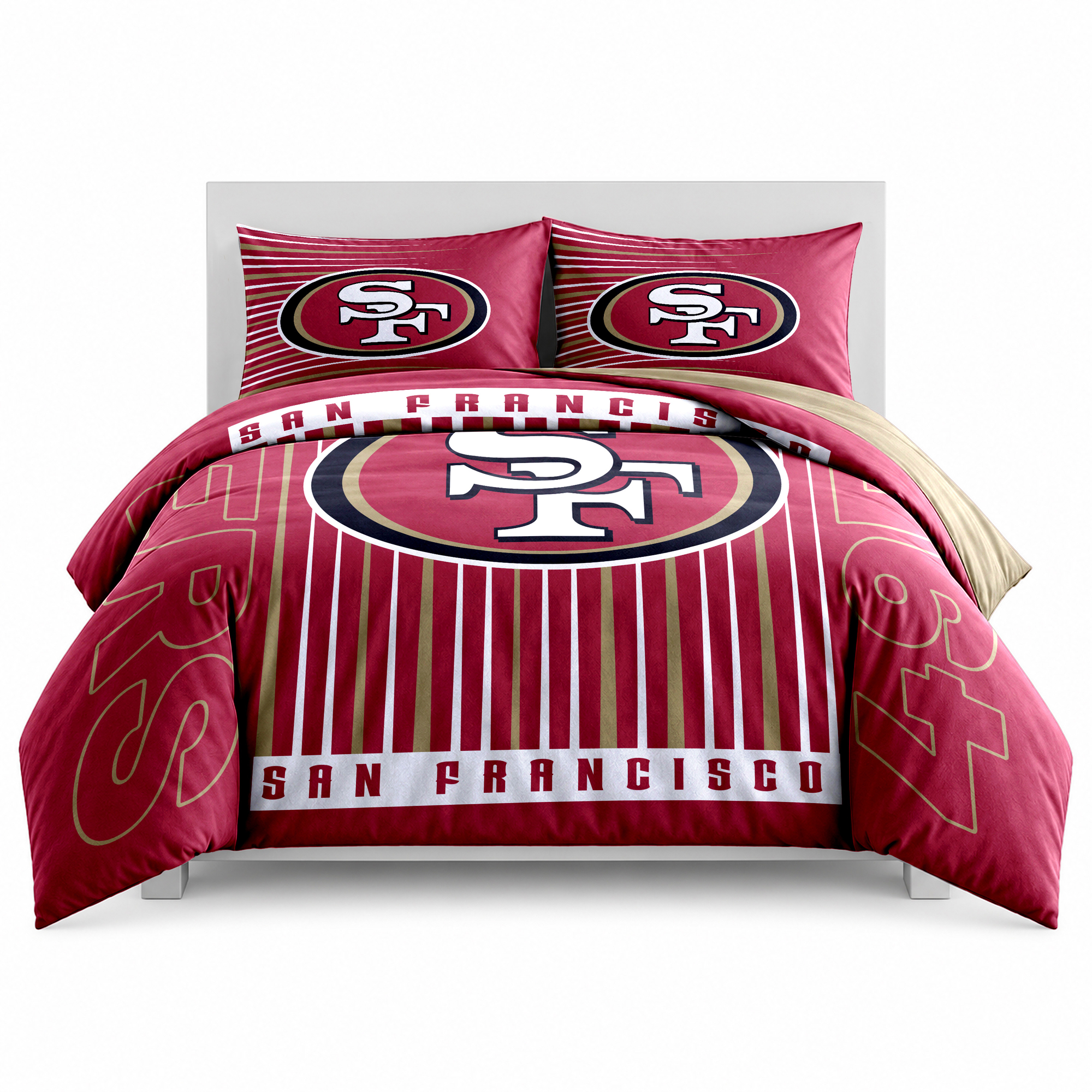 Logo Brands San Francisco 49ers Momentum 5-Piece Full/Queen Bedding Set