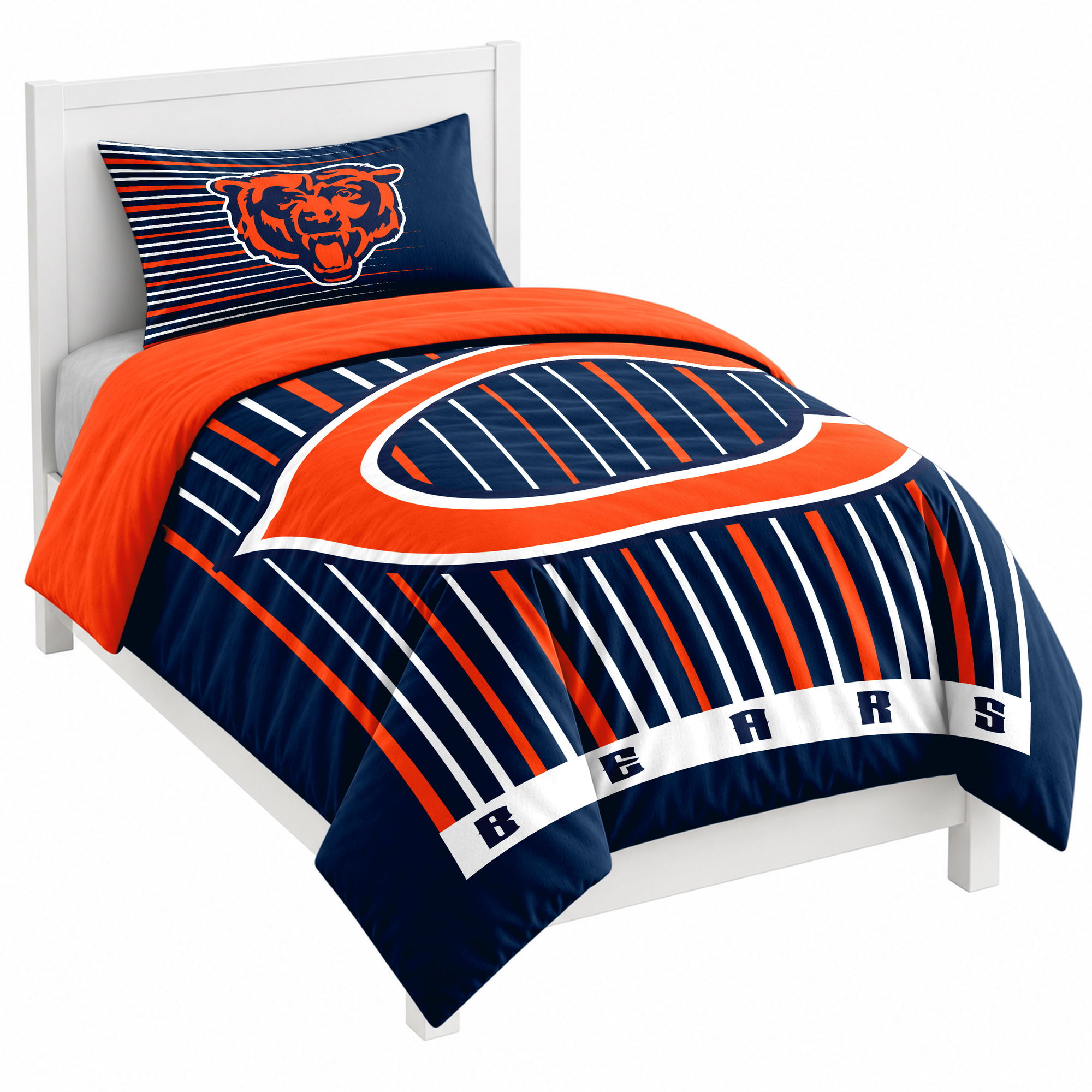 Logo Brands Chicago Bears Momentum Two-Piece Twin Bedding Set