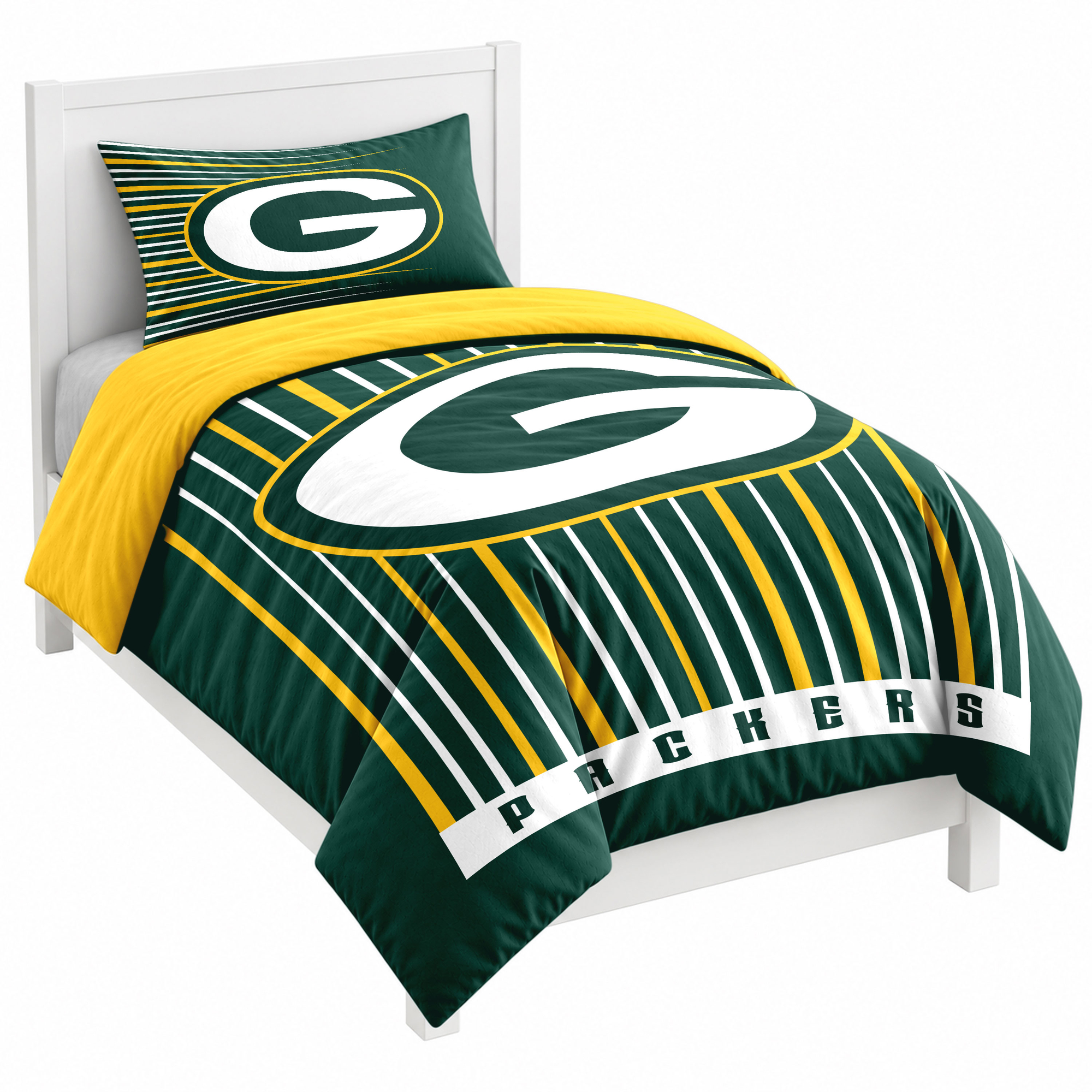 Logo Brands Green Bay Packers Momentum Two-Piece Twin Bedding Set