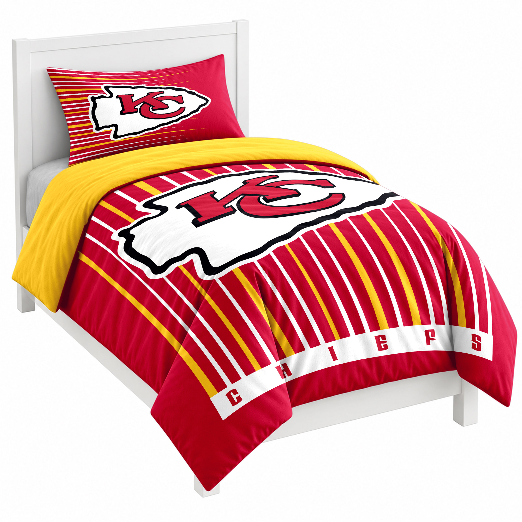 Logo Brands Kansas City Chiefs Momentum Two-Piece Twin Bedding Set