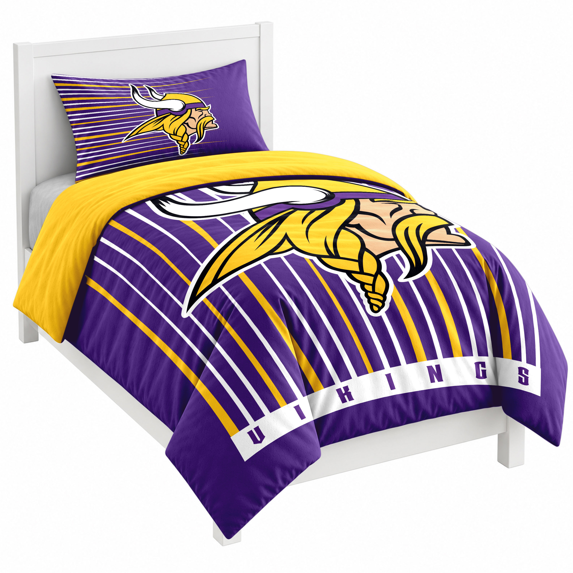 Logo Brands Minnesota Vikings Momentum Two-Piece Twin Bedding Set