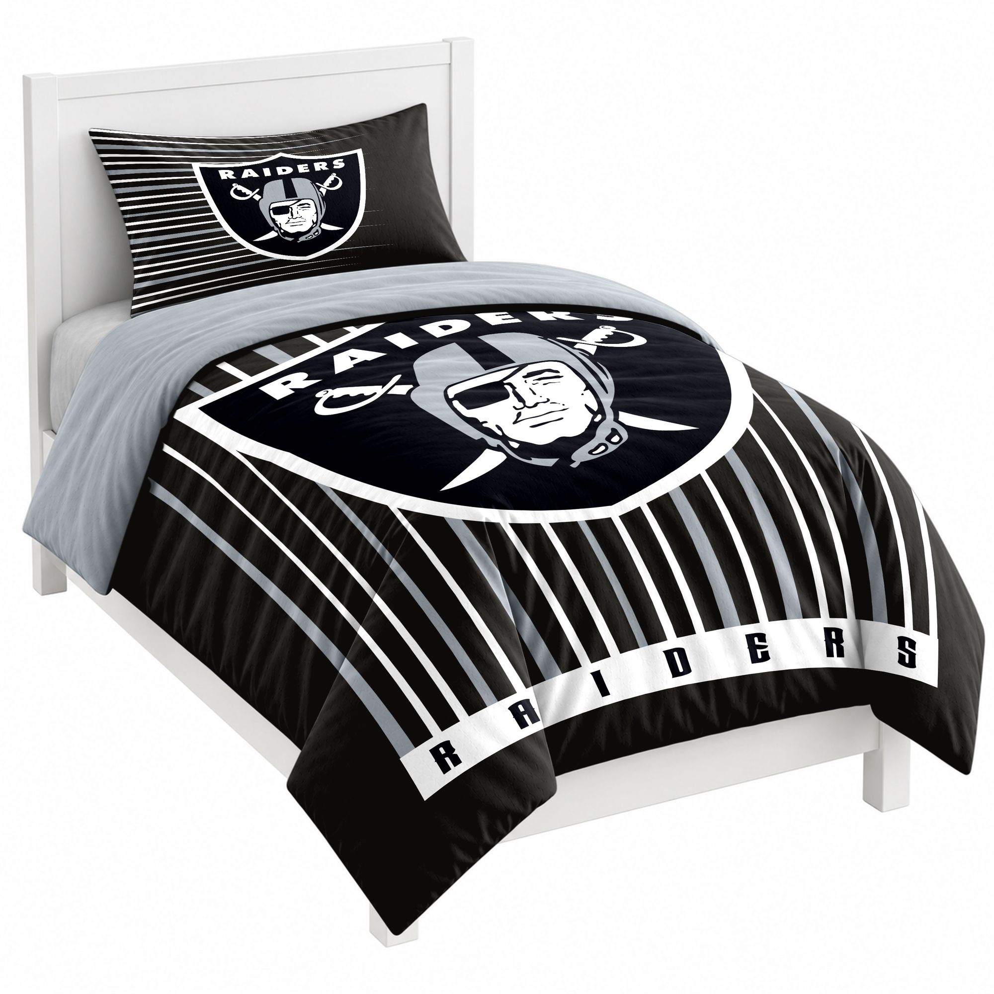 Logo Brands Las Vegas Raiders Momentum Two-Piece Twin Bedding Set