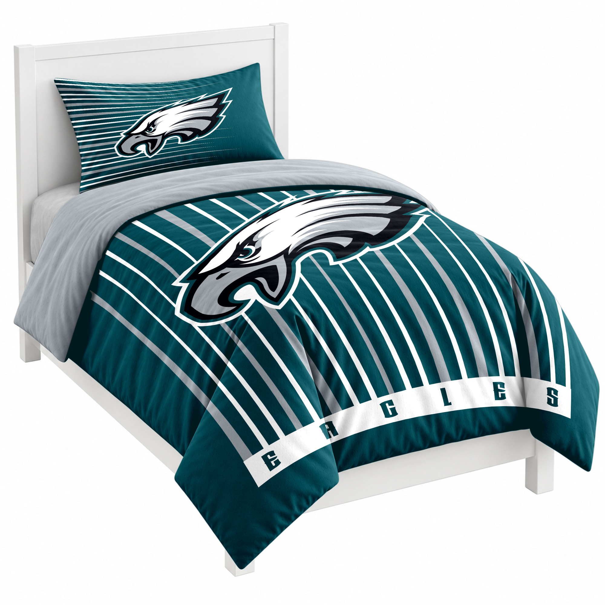 Logo Brands Philadelphia Eagles Momentum Two-Piece Twin Bedding Set