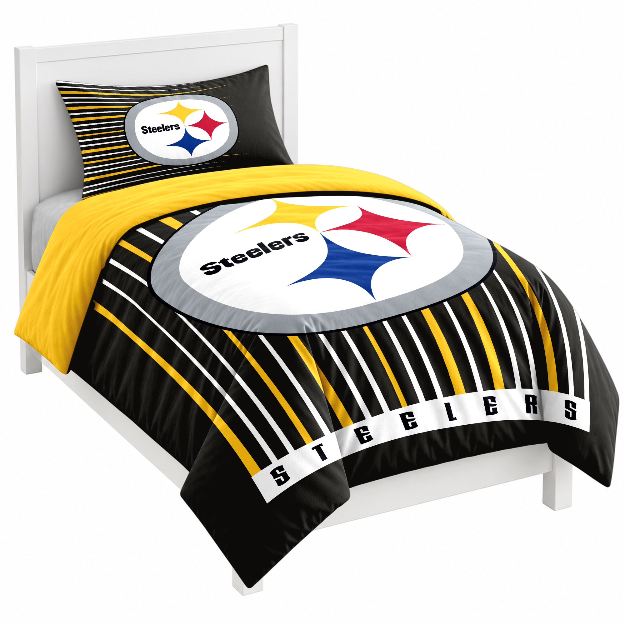 Logo Brands Pittsburgh Steelers Momentum Two-Piece Twin Bedding Set