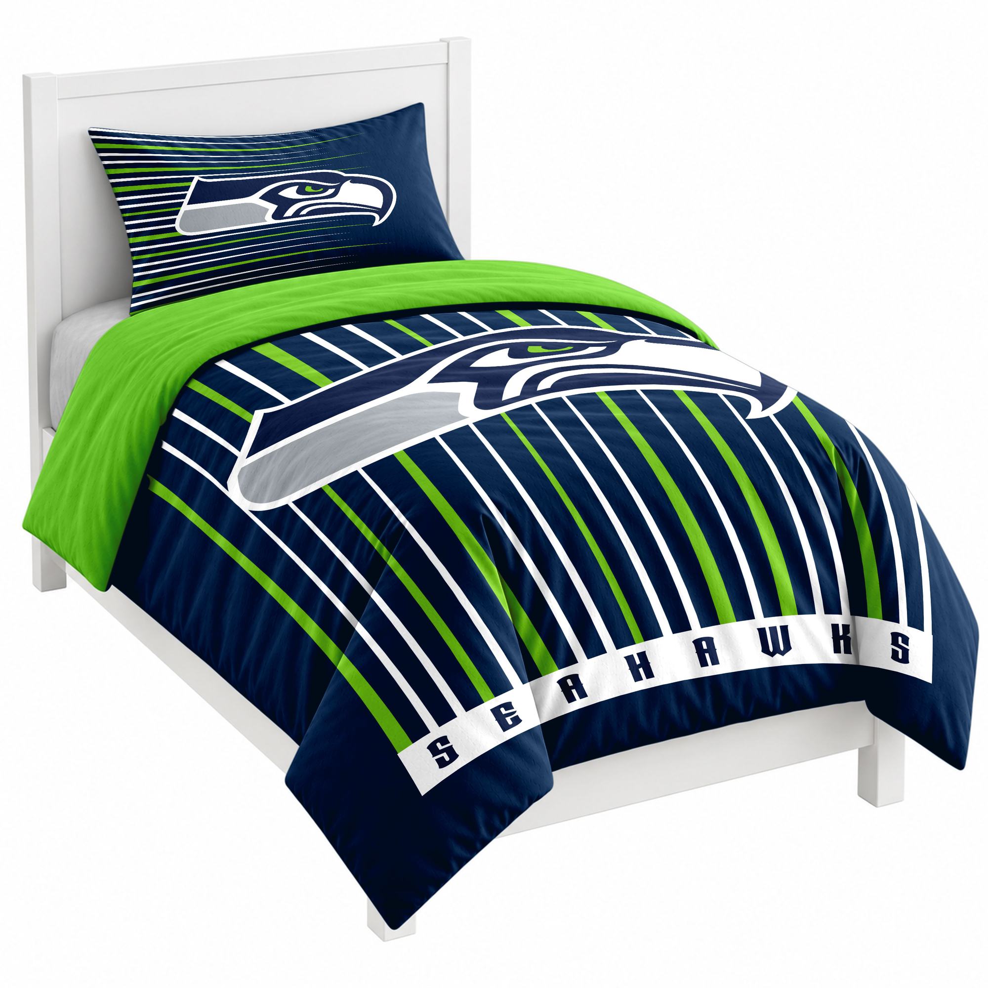 Logo Brands Seattle Seahawks Momentum Two-Piece Twin Bedding Set