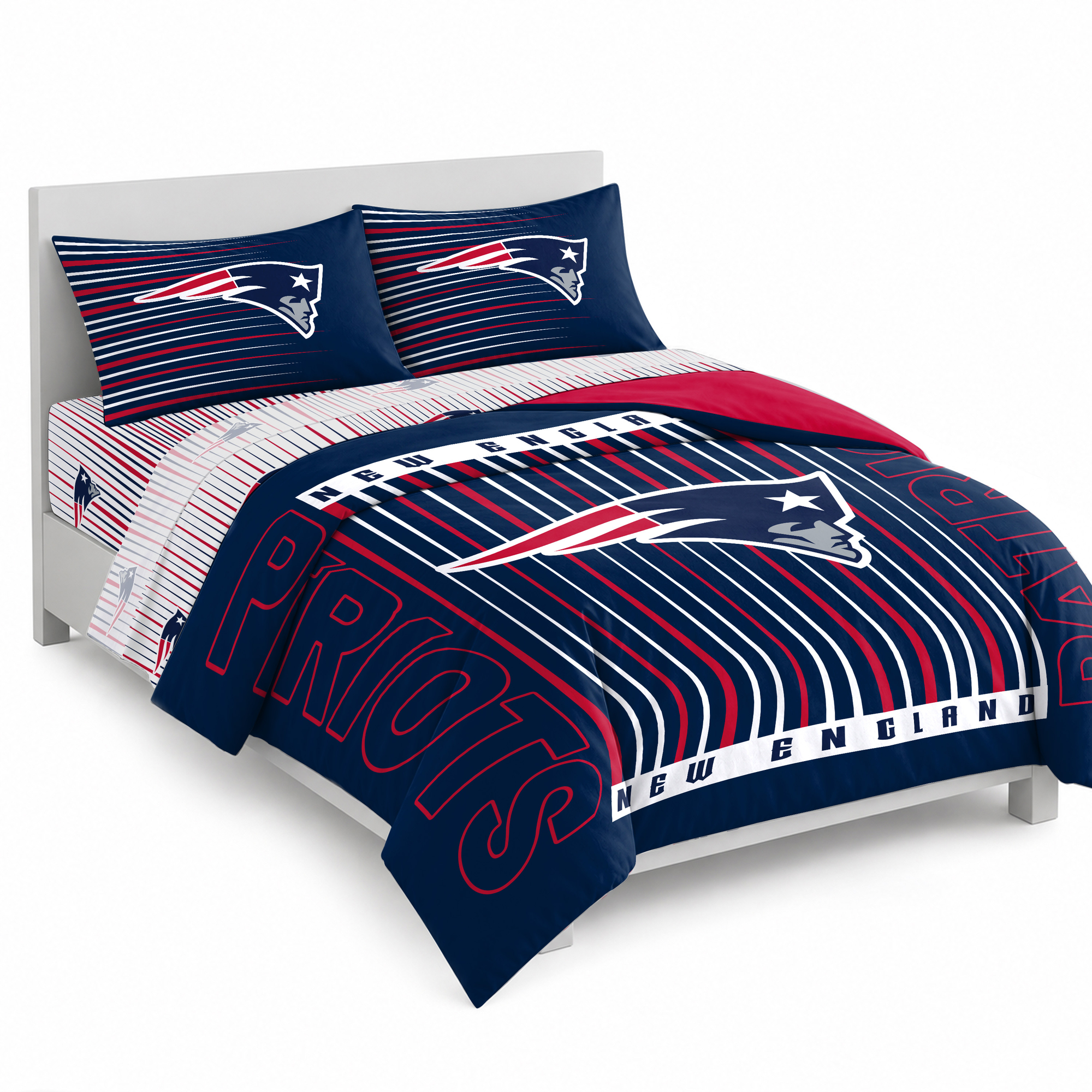 Logo Brands New England Patriots Momentum Bed In A Bag - Queen