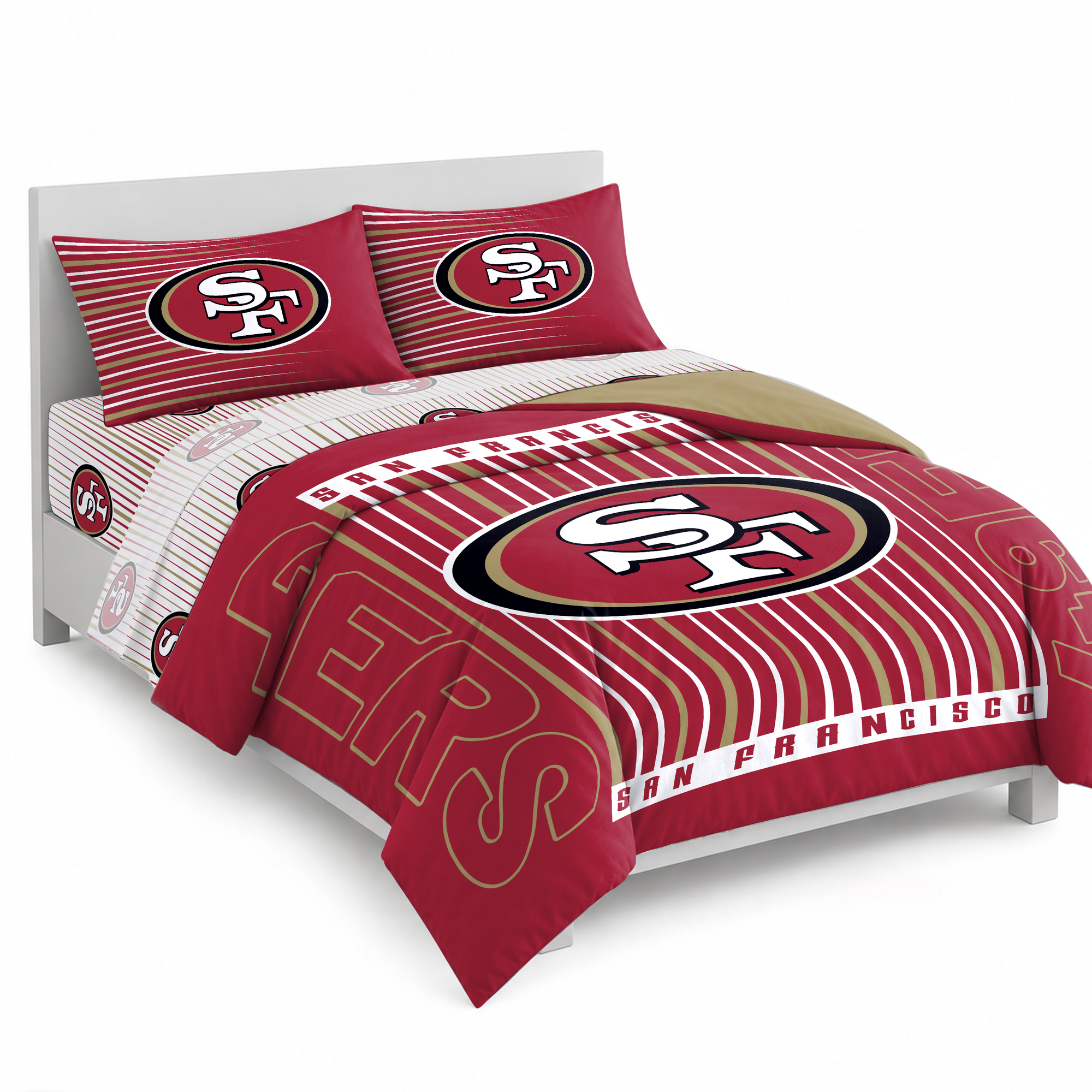 Logo Brands San Francisco 49ers Momentum Bed In A Bag - Queen