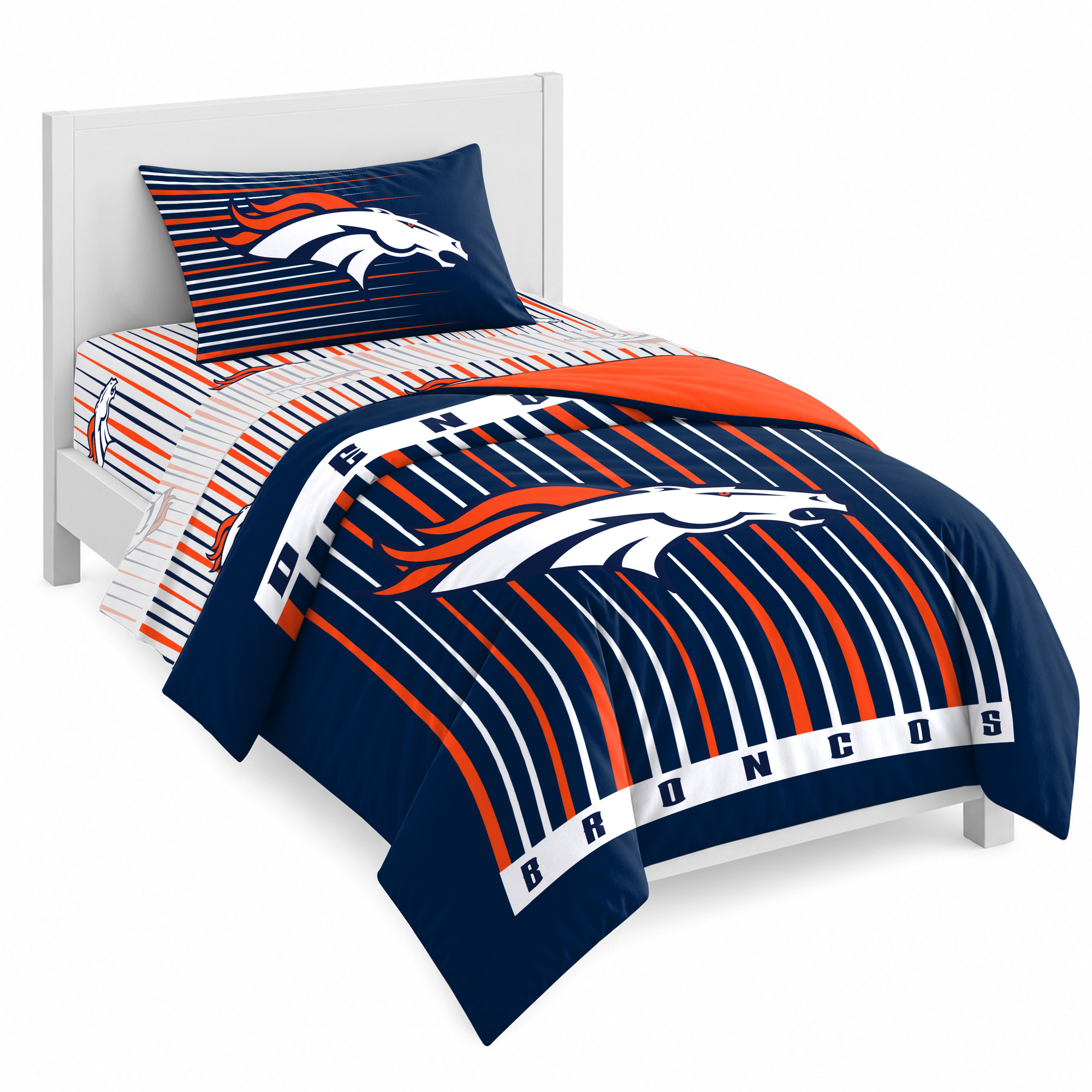 Logo Brands Denver Broncos Momentum Bed In A Bag - Twin