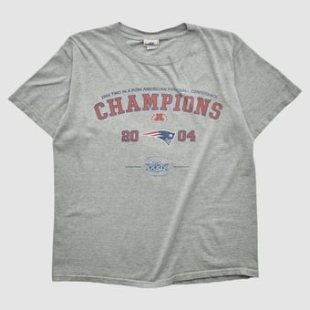 Super Bowl XXXIX NFL 2004 T-shirt - Heather Gray - M by Fanatics Real Vintage