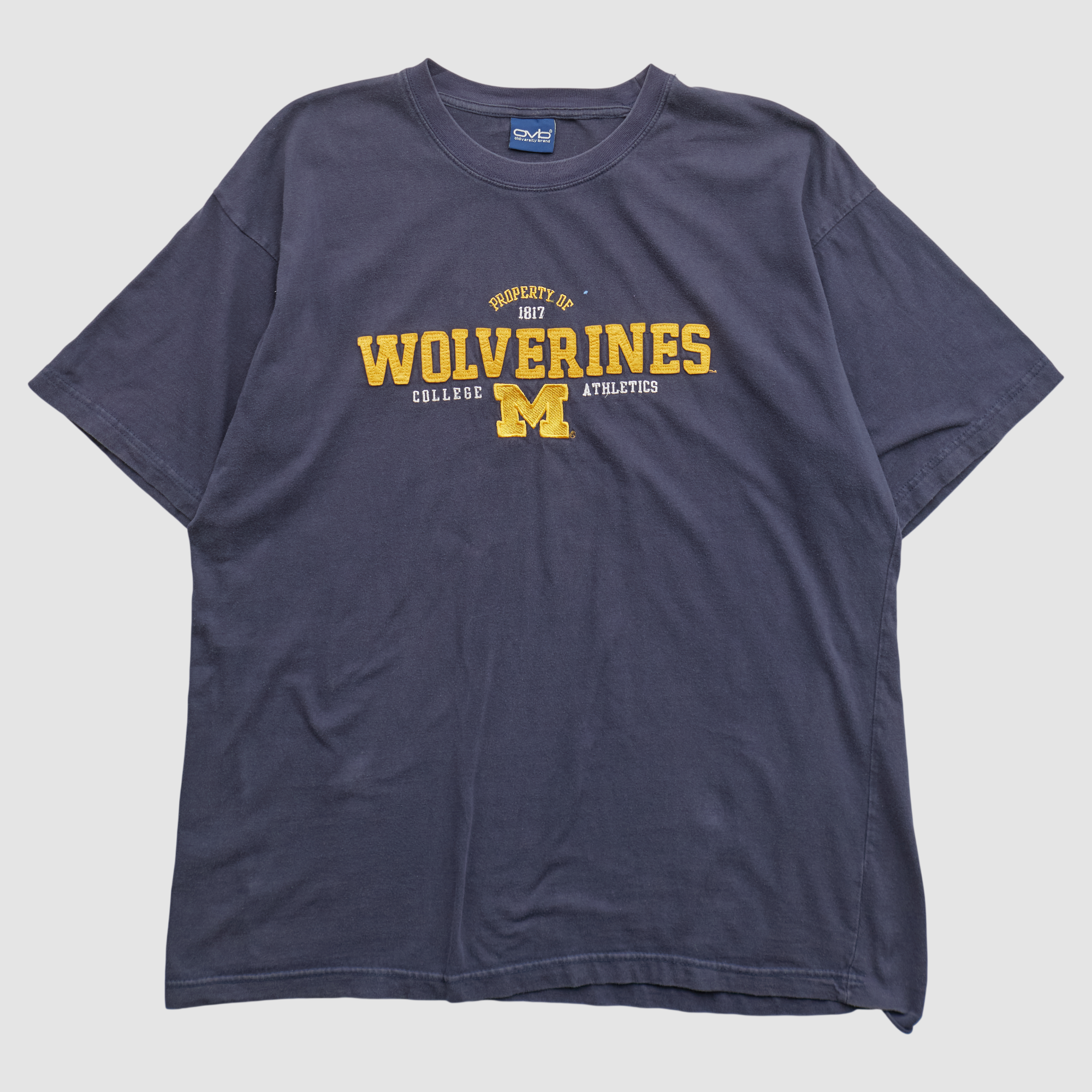 Michigan Wolverines Old Varsity Brand 2000s T-shirt - Navy - XL by Fanatics Real Vintage