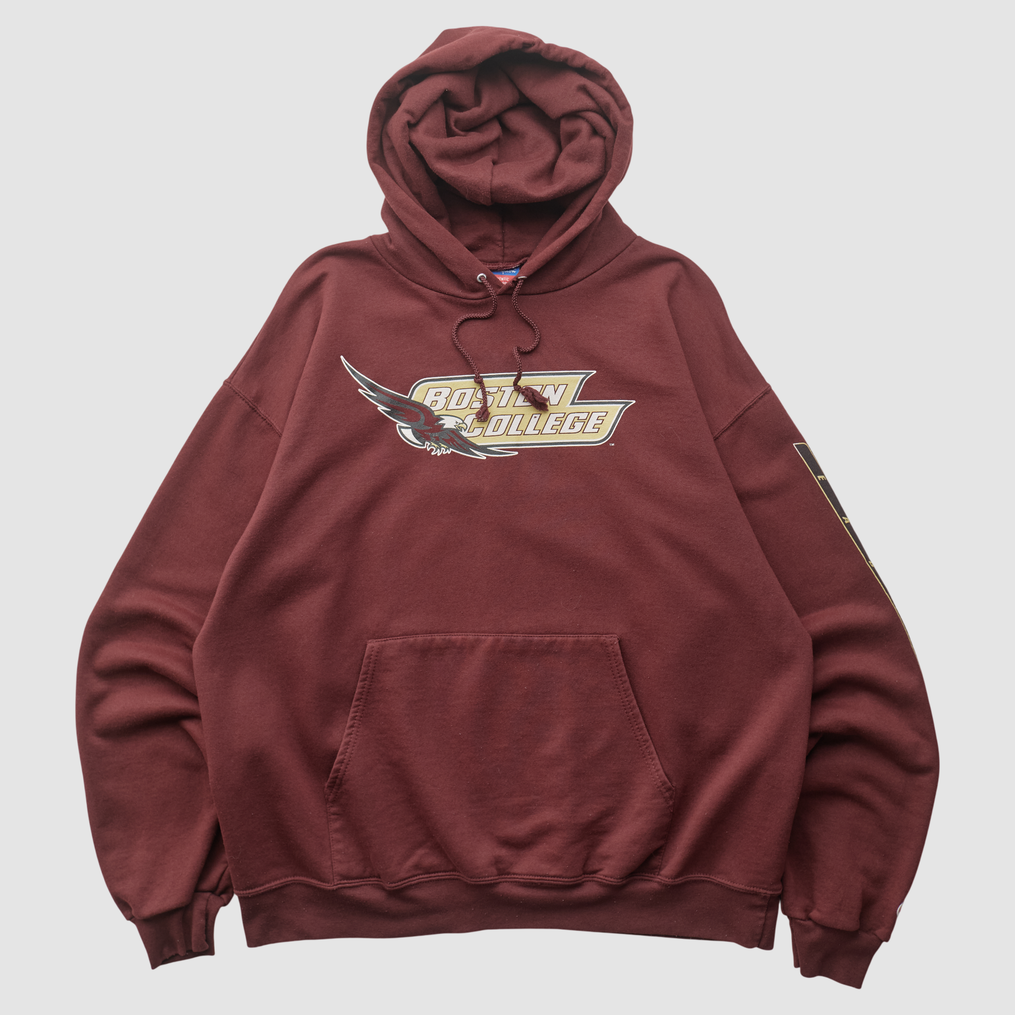 Boston College Eagles Champion 2000s Hooded Pullover Sweatshirt – Maroon – L by Fanatics Real Vintage Boston College Eagles Champion 2000s Hooded Pullover Sweatshirt – Maroon – L by Fanatics Real Vintage